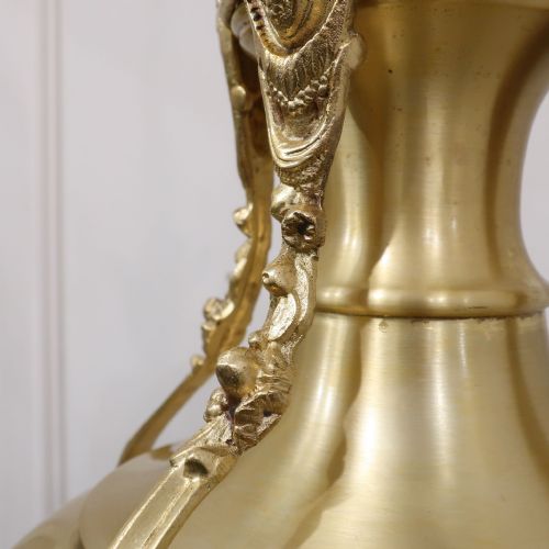FRENCH LOUIS XVI STYLE GILT BRONZE HANGING PENDANT LANTERN - ADDITIONAL PHOTO 10