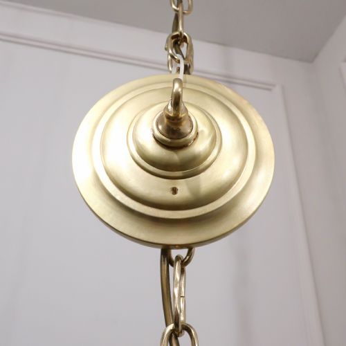 FRENCH LOUIS XVI STYLE GILT BRONZE HANGING PENDANT LANTERN - ADDITIONAL PHOTO 12