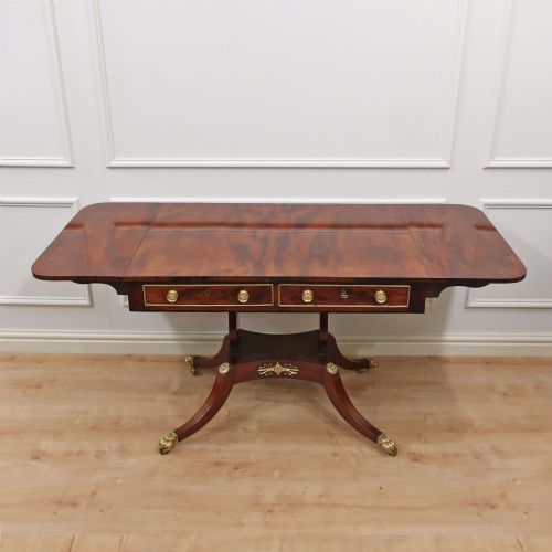 REGENCY MAHOGANY SOFA TABLE - ADDITIONAL PHOTO 1