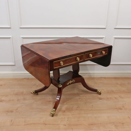 REGENCY MAHOGANY SOFA TABLE - ADDITIONAL PHOTO 5
