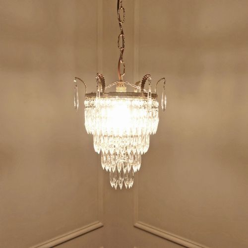 ART DECO FOUR TIER CRYSTAL GLASS CHANDELIER - ADDITIONAL PHOTO 6