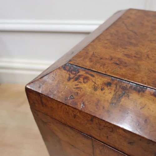 GEORGIAN POLLARD OAK CELLARETTE - ADDITIONAL PHOTO 4