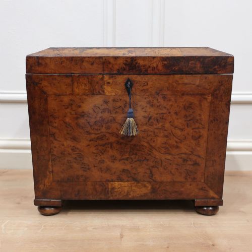 GEORGIAN POLLARD OAK CELLARETTE - ADDITIONAL PHOTO 5