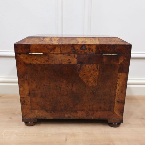 GEORGIAN POLLARD OAK CELLARETTE - ADDITIONAL PHOTO 9