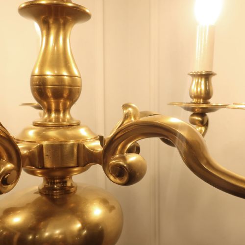 fig 1. English Brass Chandelier Attributed to Faraday & Son