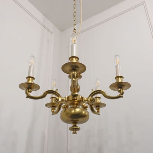 fig 3. English Brass Chandelier Attributed to Faraday & Son