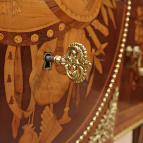 FRENCH LOUIS XVI STYLE MARQUETRY CHEST OF DRAWERS - ADDITIONAL PHOTO 4