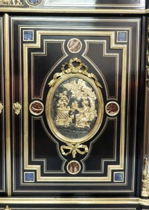 fig 1. French Louis Philippe Ebonised Side Cabinet Attributed to Monbro