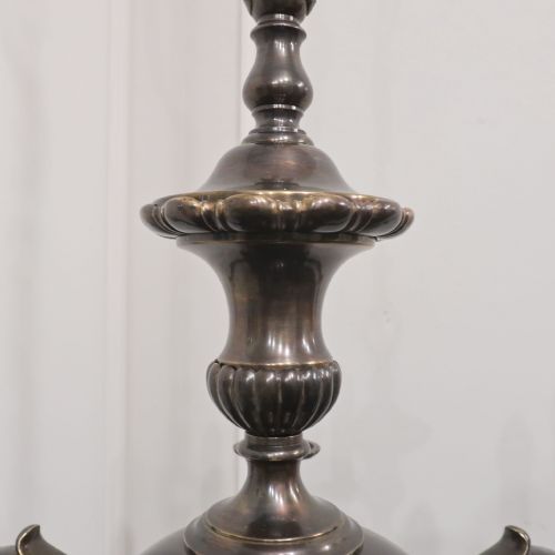 EDWARDIAN BRONZED CHANDELIER ATTRIBUTED TO GEC - ADDITIONAL PHOTO 9