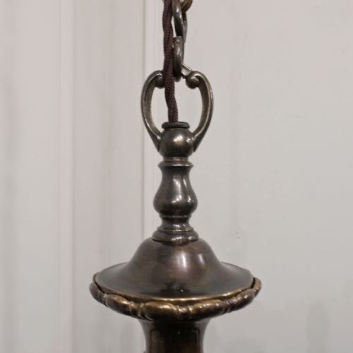 EDWARDIAN BRONZED CHANDELIER ATTRIBUTED TO GEC - ADDITIONAL PHOTO 10