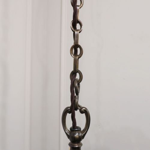 EDWARDIAN BRONZED CHANDELIER ATTRIBUTED TO GEC - ADDITIONAL PHOTO 13