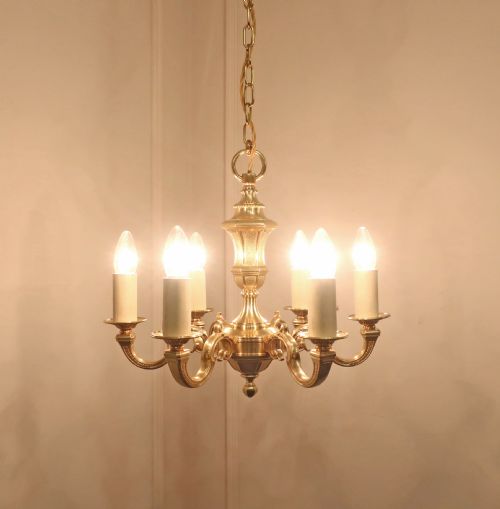 EARLY 20TH CENTURY FRENCH GILT BRONZE CHANDELIER - ADDITIONAL PHOTO 1