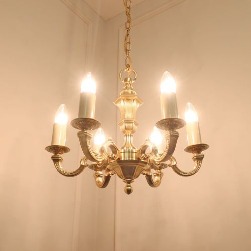 EARLY 20TH CENTURY FRENCH GILT BRONZE CHANDELIER - ADDITIONAL PHOTO 2