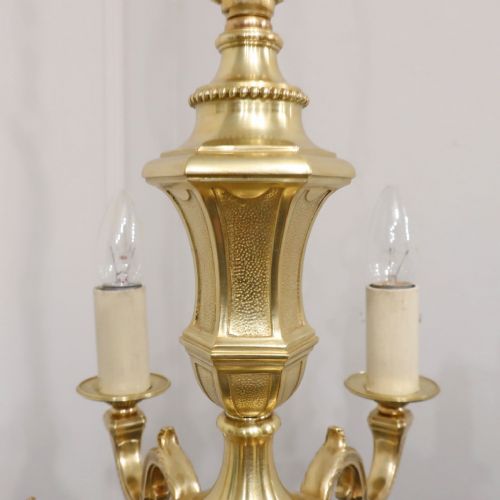EARLY 20TH CENTURY FRENCH GILT BRONZE CHANDELIER - ADDITIONAL PHOTO 6