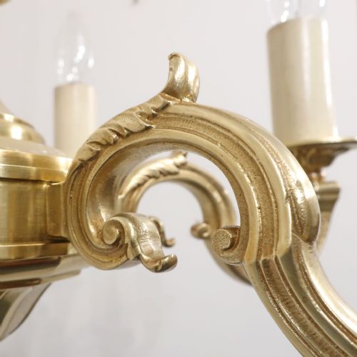 EARLY 20TH CENTURY FRENCH GILT BRONZE CHANDELIER - ADDITIONAL PHOTO 11