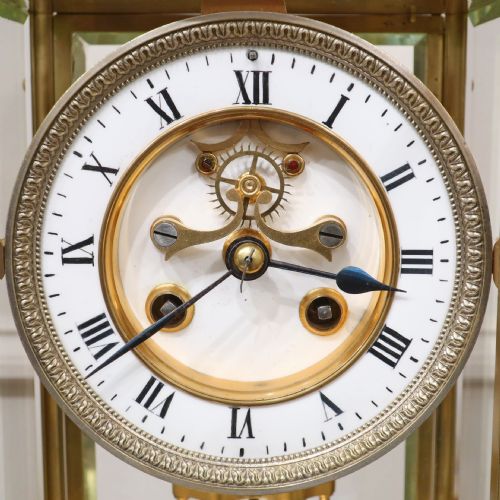 fig 2. French Brass Four Glass Mantel Clock by Samuel Marti