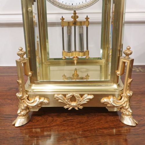 fig 3. French Brass Four Glass Mantel Clock by Samuel Marti