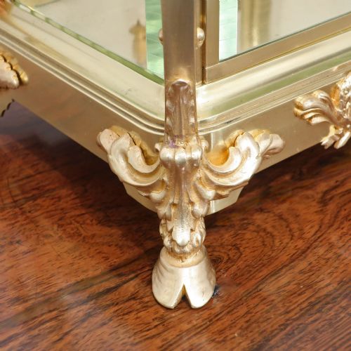 fig 4. French Brass Four Glass Mantel Clock by Samuel Marti