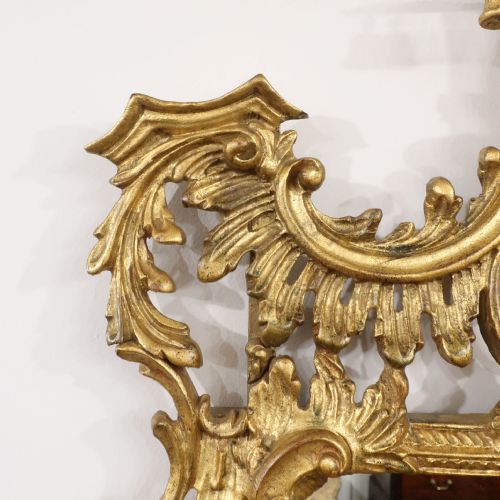 fig 1. Italian Chinese Chippendale Style Giltwood Wall Mirror