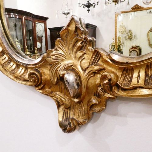FRENCH ROCOCO STYLE GILTWOOD WALL MIRROR - ADDITIONAL PHOTO 2
