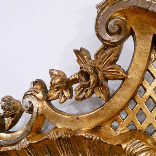 FRENCH ROCOCO STYLE GILTWOOD WALL MIRROR - ADDITIONAL PHOTO 5