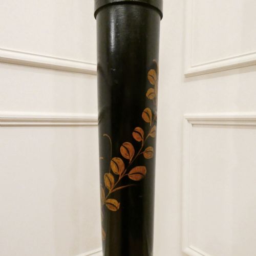 EDWARDIAN CHINOISERIE BLACK LACQUERED FLOOR LAMP - ADDITIONAL PHOTO 7