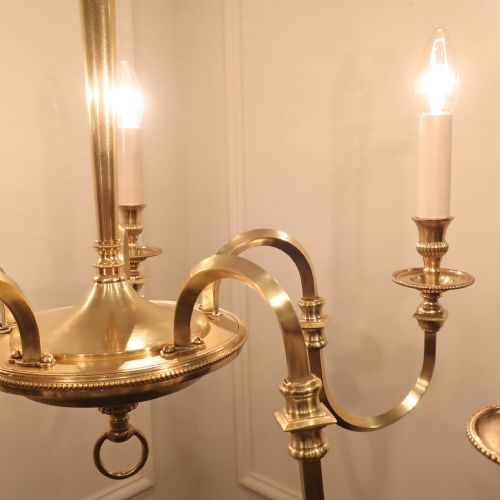 FRENCH GILT BRONZE FIVE ARM CHANDELIER - ADDITIONAL PHOTO 2
