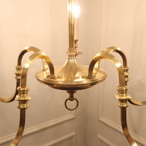 FRENCH GILT BRONZE FIVE ARM CHANDELIER - ADDITIONAL PHOTO 3