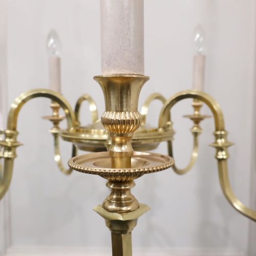 FRENCH GILT BRONZE FIVE ARM CHANDELIER - ADDITIONAL PHOTO 7
