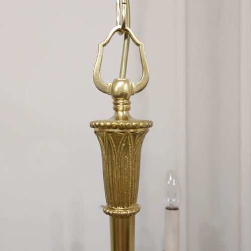 FRENCH GILT BRONZE FIVE ARM CHANDELIER - ADDITIONAL PHOTO 9