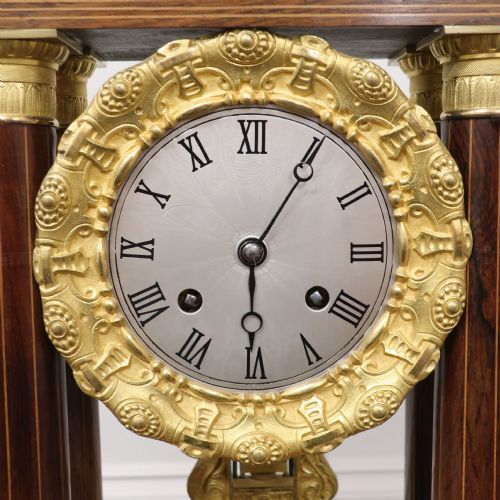 fig 2. French Rosewood Portico Mantel Clock