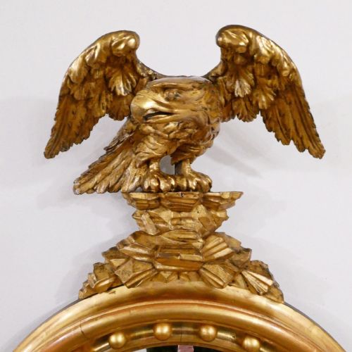 fig 1. Regency Carved Giltwood Convex Wall Mirror