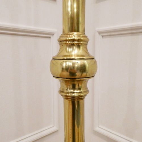 ART NOUVEAU BRASS FLOOR LAMP - ADDITIONAL PHOTO 7