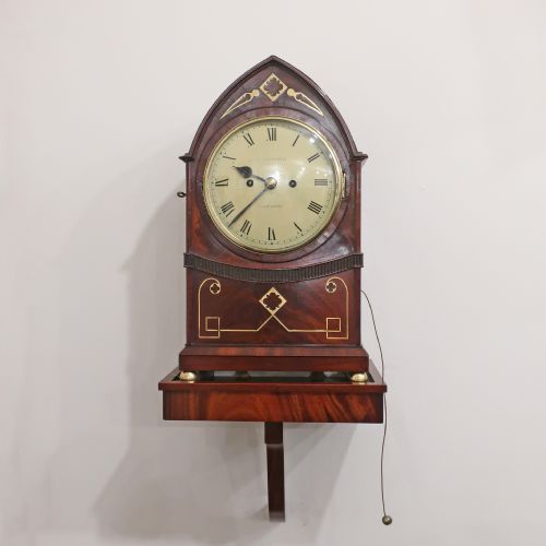 GEORGIAN MAHOGANY BRACKET CLOCK BY CORDING OF LONDON - ADDITIONAL PHOTO 1