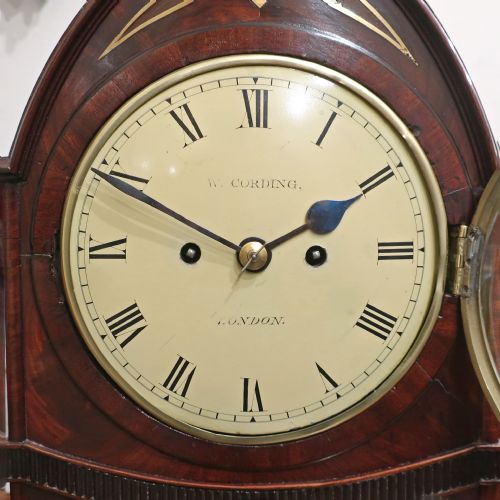 GEORGIAN MAHOGANY BRACKET CLOCK BY CORDING OF LONDON - ADDITIONAL PHOTO 3