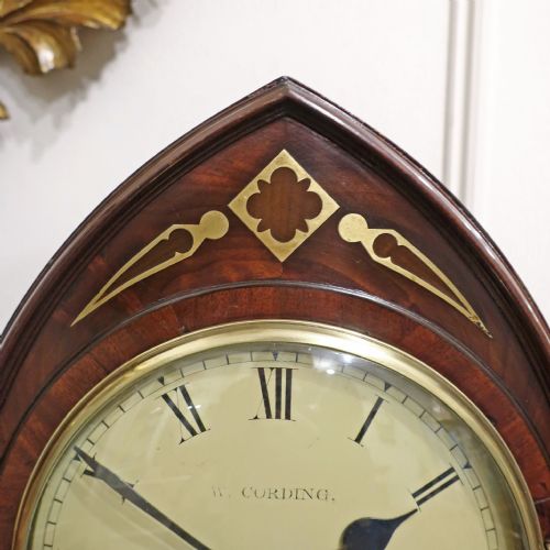 GEORGIAN MAHOGANY BRACKET CLOCK BY CORDING OF LONDON - ADDITIONAL PHOTO 4