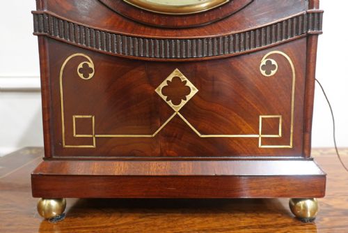 GEORGIAN MAHOGANY BRACKET CLOCK BY CORDING OF LONDON - ADDITIONAL PHOTO 5