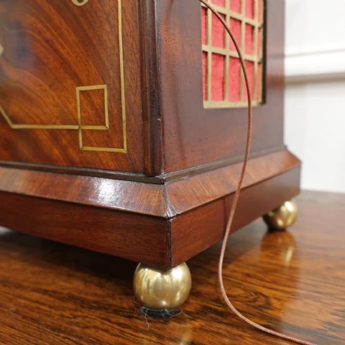 GEORGIAN MAHOGANY BRACKET CLOCK BY CORDING OF LONDON - ADDITIONAL PHOTO 6