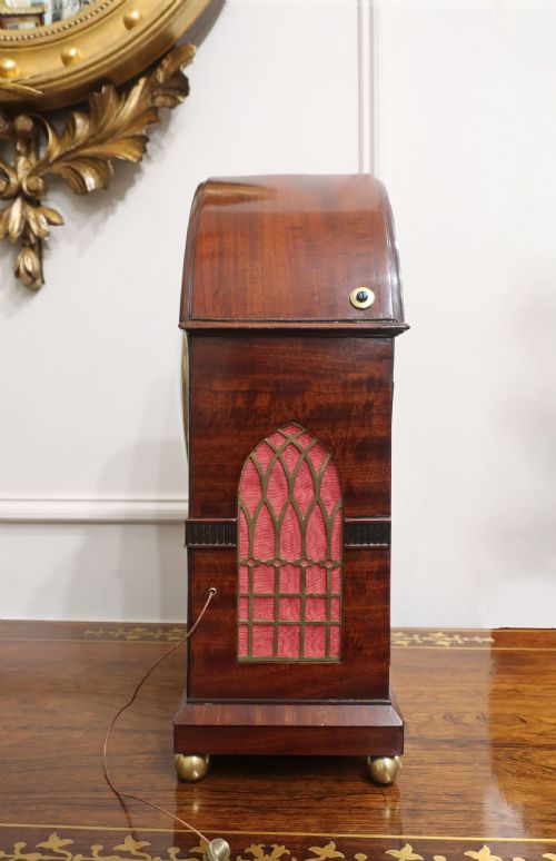 GEORGIAN MAHOGANY BRACKET CLOCK BY CORDING OF LONDON - ADDITIONAL PHOTO 9