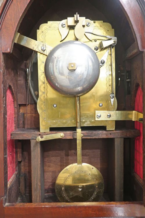 GEORGIAN MAHOGANY BRACKET CLOCK BY CORDING OF LONDON - ADDITIONAL PHOTO 11