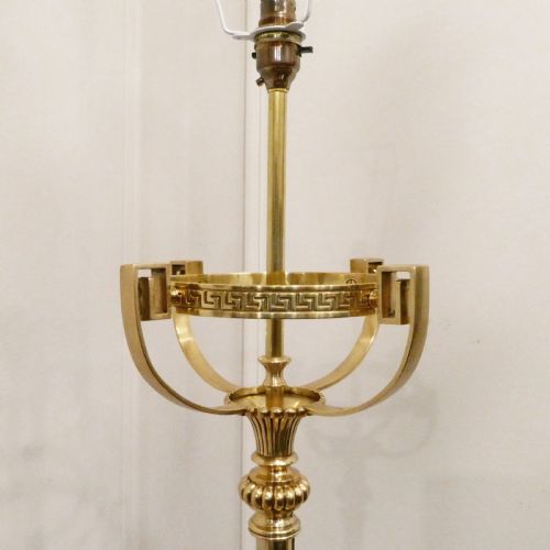 VICTORIAN BRASS FLOOR LAMP - ADDITIONAL PHOTO 1