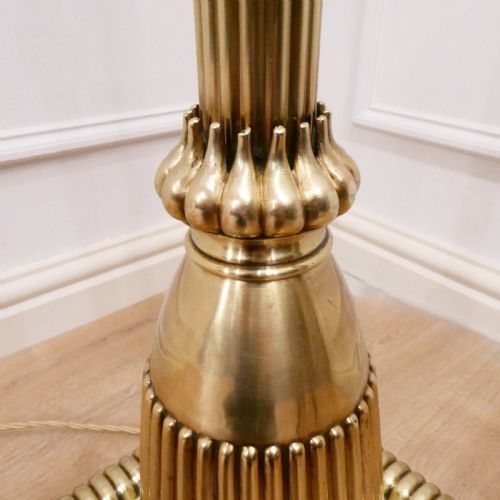 VICTORIAN BRASS FLOOR LAMP - ADDITIONAL PHOTO 6