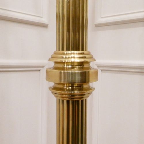 VICTORIAN BRASS FLOOR LAMP - ADDITIONAL PHOTO 7