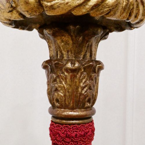 PAIR OF ITALIAN BAROQUE STYLE GILTWOOD FLOOR LAMPS - ADDITIONAL PHOTO 3
