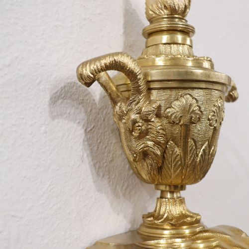 PAIR OF FRENCH BRONZE GILT TWIN ARM WALL LIGHTS - ADDITIONAL PHOTO 8