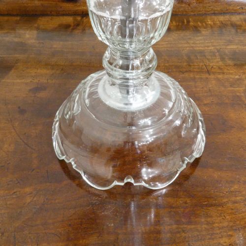 ART DECO CUT CRYSTAL GLASS TABLE LAMP - ADDITIONAL PHOTO 6