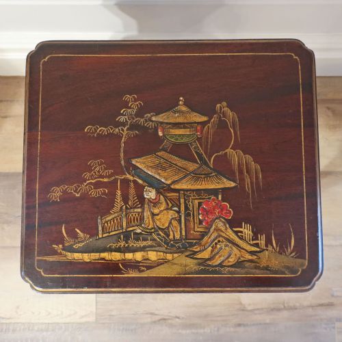QUEEN ANNE STYLE CHINOISERIE NEST OF THREE TABLES - ADDITIONAL PHOTO 5