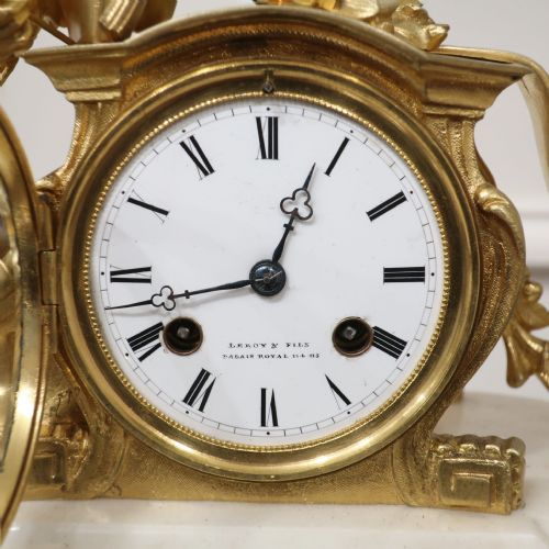 fig 2. French 19th Century Gilt Bronze Mantel Clock by Leroy