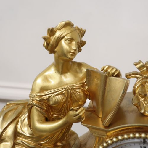 fig 3. French 19th Century Gilt Bronze Mantel Clock by Leroy