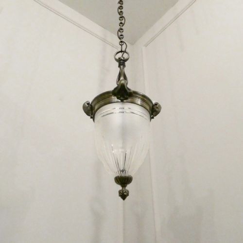 PAIR OF ART NOUVEAU BRONZE PENDANT LANTERNS ATTRIBUTED TO FC OSLER - ADDITIONAL PHOTO 7